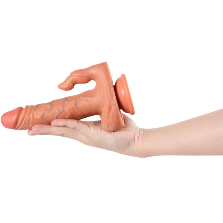 SHEQU - ESTIMULADOR DE DILDO E CLITÓRIS JULIAN COM VIBRAÇÃO E CONTROLE REMOTO 16 CM