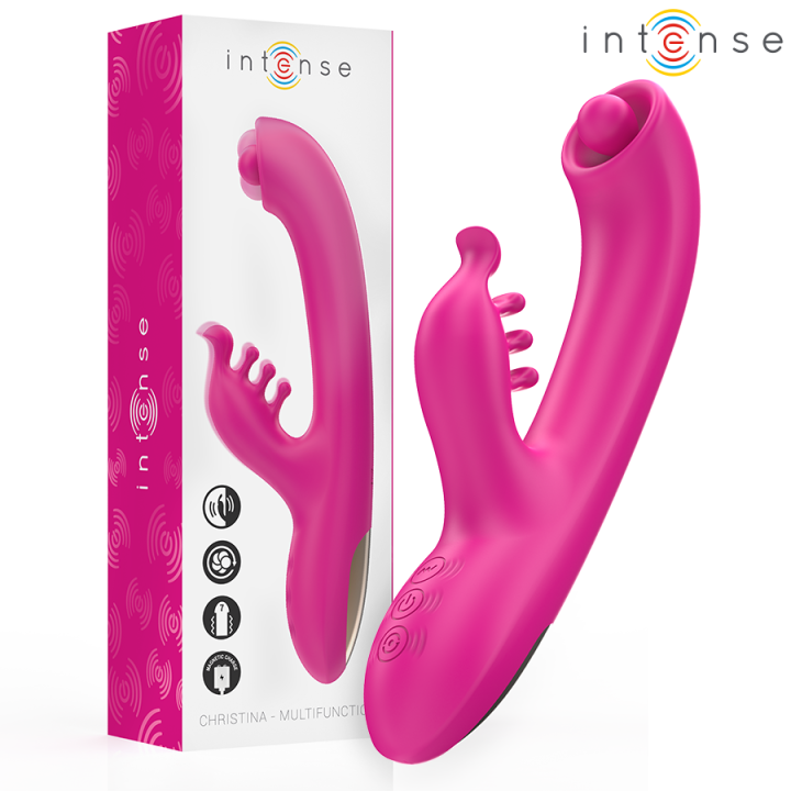 INTENSE - CHRISTINA MULTIFUNCIONAL RABBIT VIBRADOR 22.5 CM ROSA