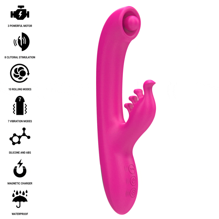 INTENSE - CHRISTINA MULTIFUNCIONAL RABBIT VIBRADOR 22.5 CM ROSA
