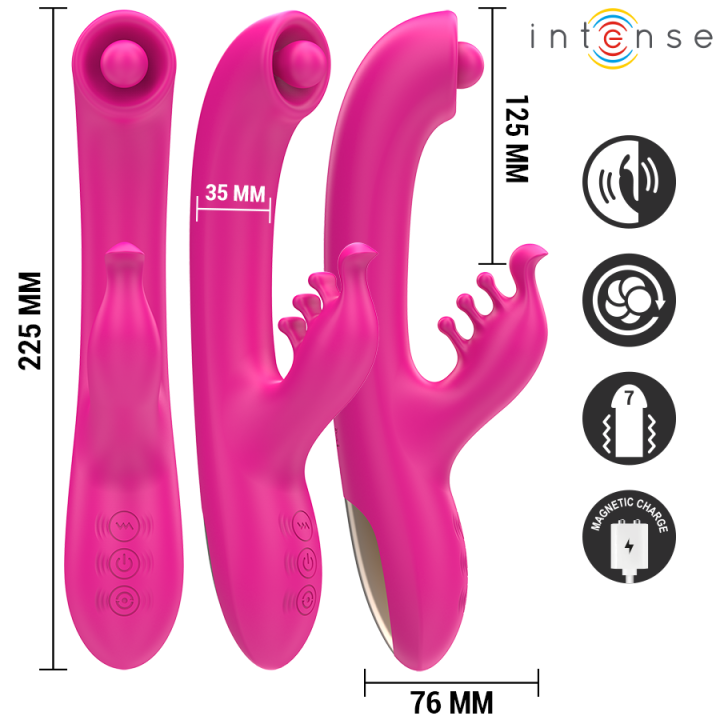INTENSE - CHRISTINA MULTIFUNCIONAL RABBIT VIBRADOR 22.5 CM ROSA