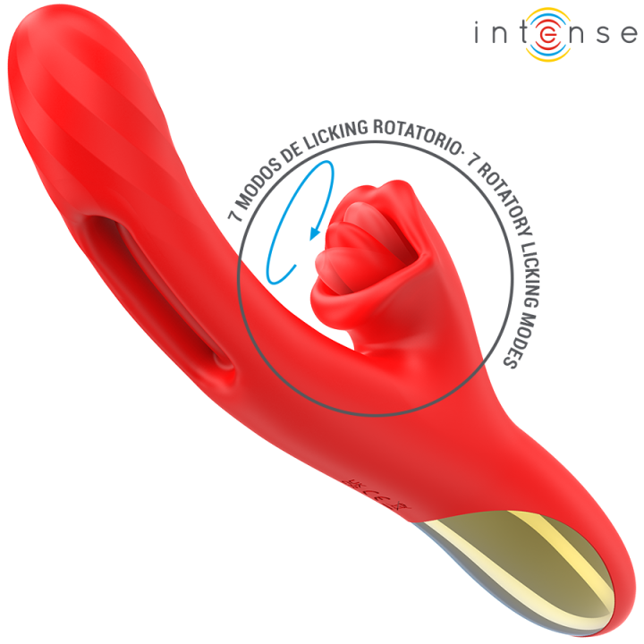 INTENSE - JESSICA MULTIFUNCIONAL VIBRADOR ESTIMULAÇÃO DO CLITÓRIS 24.8 CM VERMELHO
