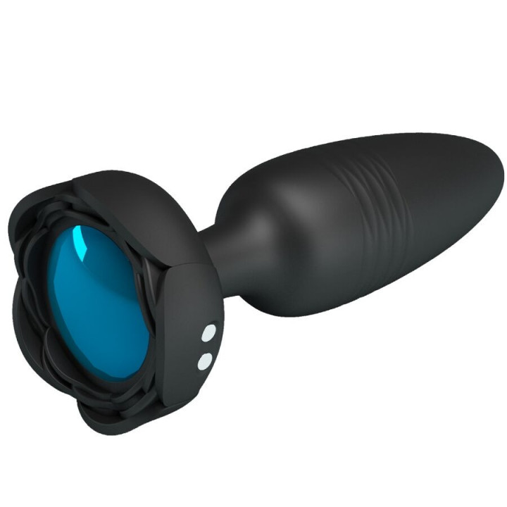 PRETTY LOVE - TARION ANAL PLUG COM LUZ LED PRETO 12.5 CM