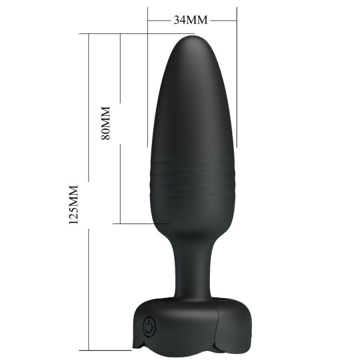 PRETTY LOVE - TARION ANAL PLUG COM LUZ LED PRETO 12.5 CM