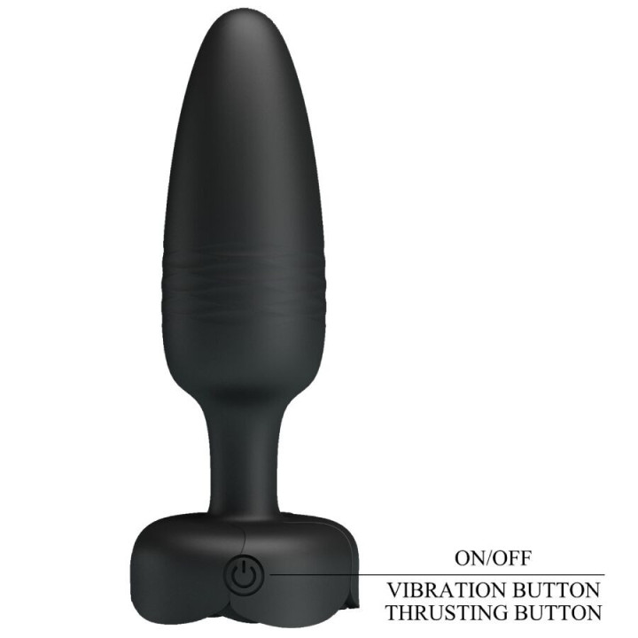 PRETTY LOVE - TARION ANAL PLUG COM LUZ LED PRETO 12.5 CM