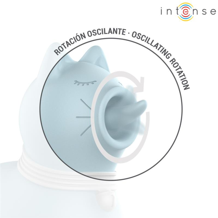 INTENSE - ESTIMULADOR DUCHESS COM LÍNGUA GIRATÓRIA 360º AZUL