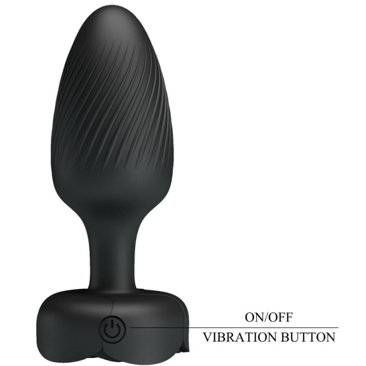 PRETTY LOVE - OSBORN PLUG ANAL COM LUZ LED PRETO 9.8 CM