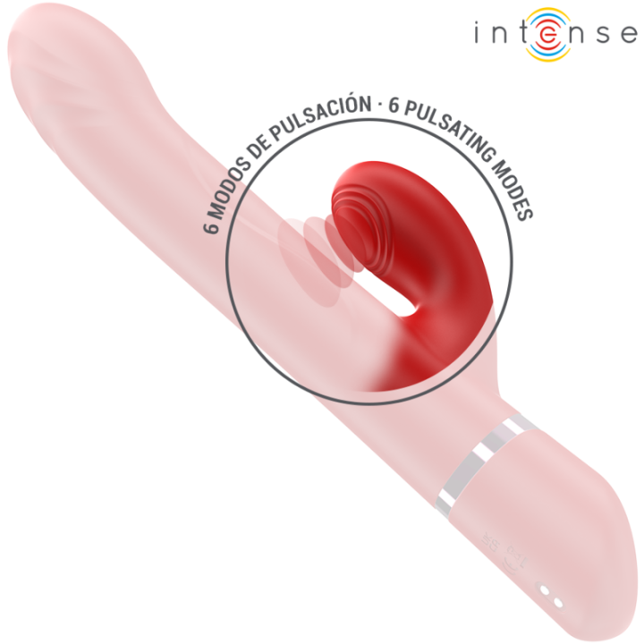INTENSE - LELE VIBRADOR MULTIFUNCIONAL ROTATIVO & OSCILAÇÃO & ESTIMULAÇÃO VERMELHO