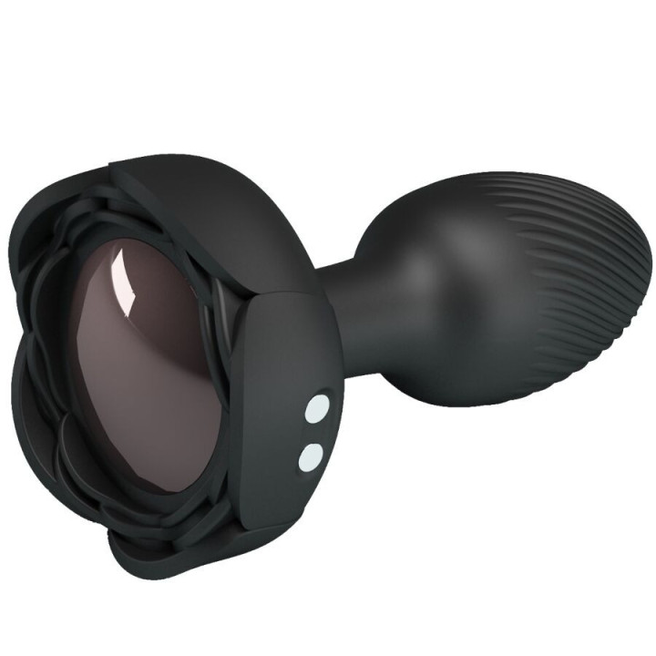 PRETTY LOVE - OLMAN PLUG ANAL COM LUZ LED PRETO 8.8 CM