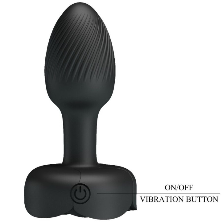 PRETTY LOVE - OLMAN PLUG ANAL COM LUZ LED PRETO 8.8 CM