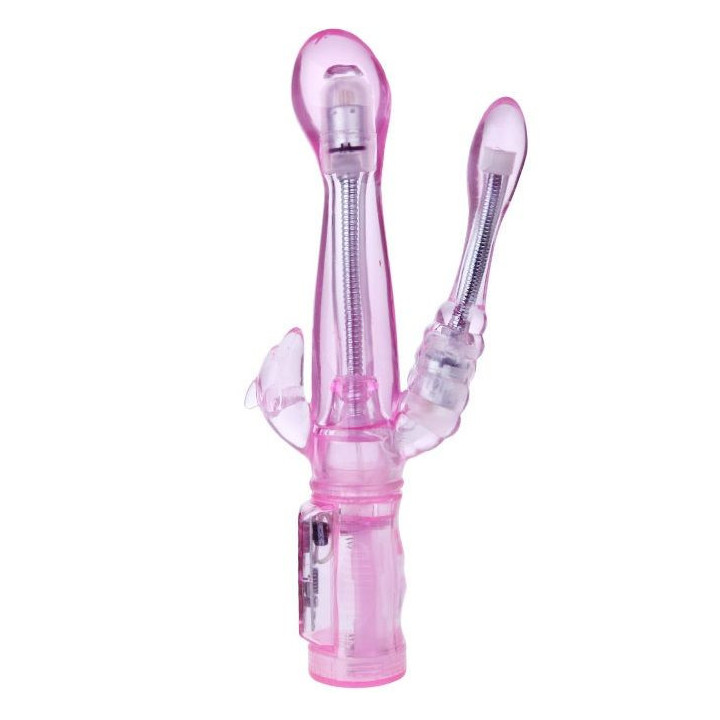 BAILE - VIBRADOR FLEXÍVEL COM ESTIMULADOR ANAL
