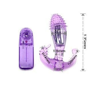 BAILE - ESTIMULADOR VAGINAL E ANAL LILAC COM VIBRAO