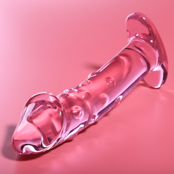 NEBULA SERIES BY IBIZA - MODELO 19 DILDO VIDRO BOROSILICADO ROSA 18.5 CM -O- 4 CM
