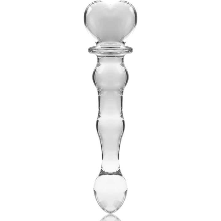 NEBULA SERIES BY IBIZA - MODELO 21 DILDO VIDRO BOROSILICADO TRANSPARENTE 20.5 CM -O- 3.5 CM
