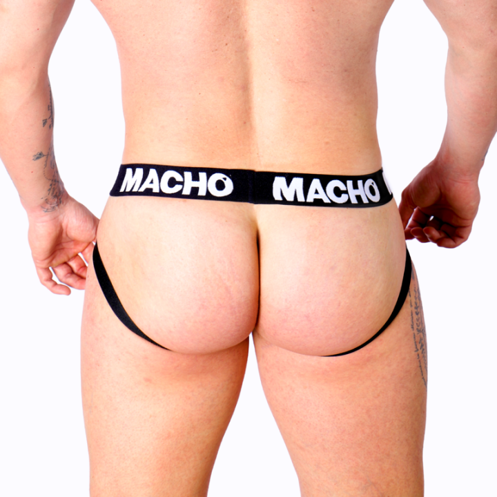 MACHO - MX27GR JOCK COURO CINZA BEGE L