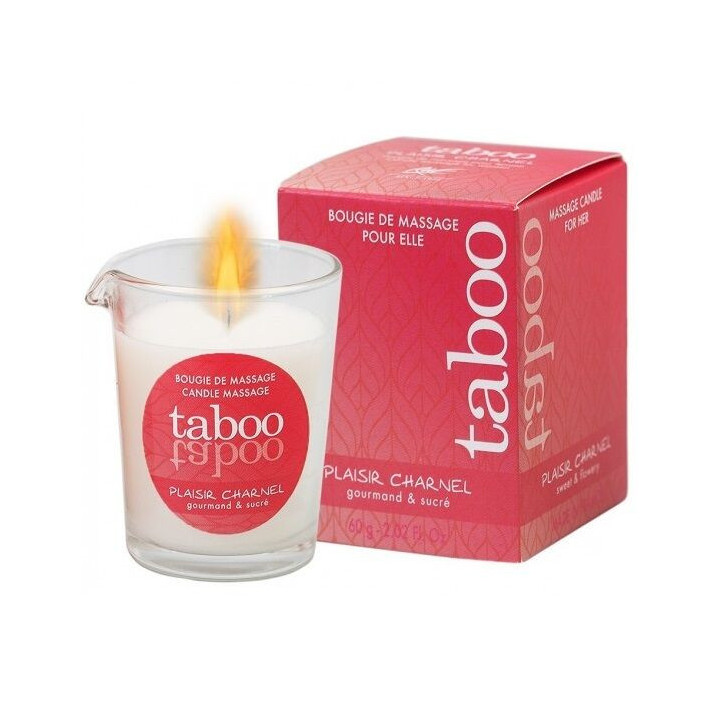 RUF - VELA DE MASSAGEM TABOO PARA SEU AROMA DE FLOR DE CACAU PLAISIR CHARNEL