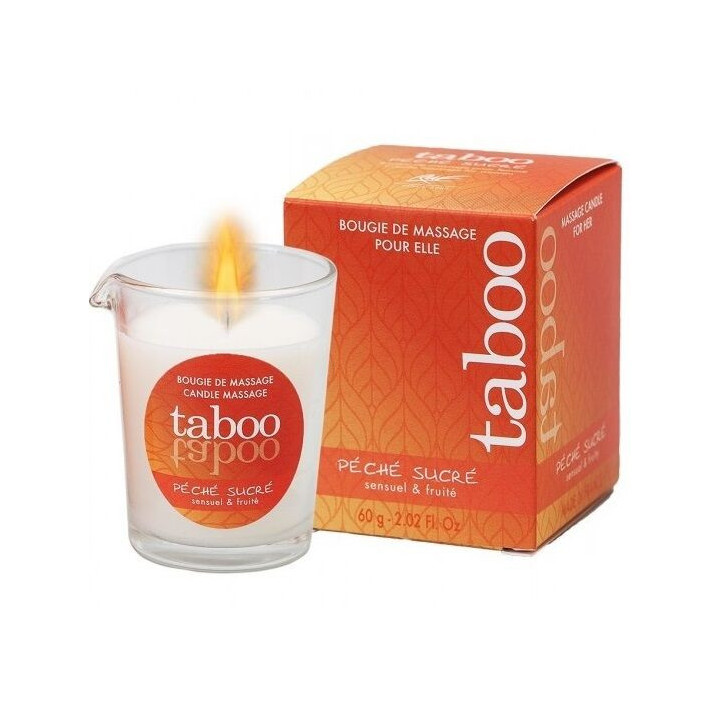 RUF - VELA DE MASSAGEM TABOO PARA SEU AROMA DE NECTARINA PECHE SUCRE