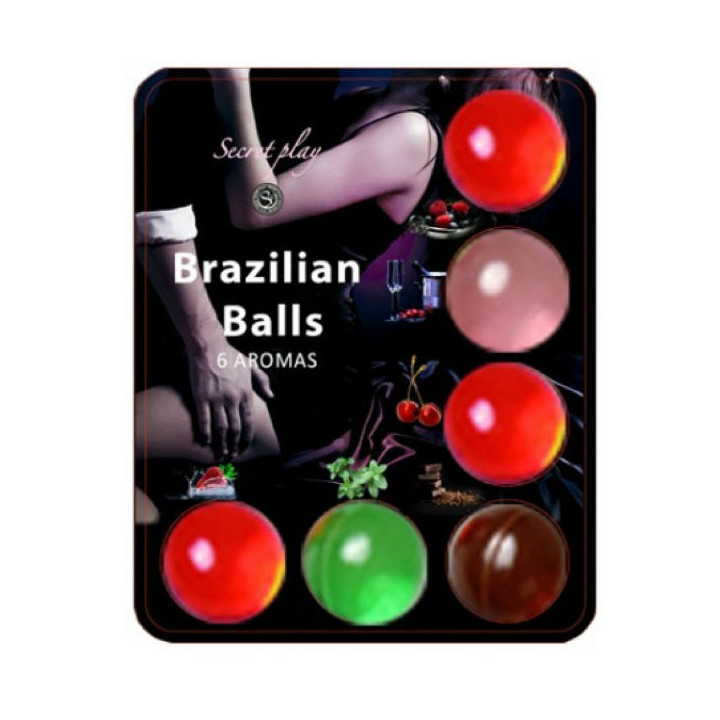 SECRETPLAY - BRAZILLIAN BALLS LUBRIFICANTE HOT BALLS 6 UNIDADES