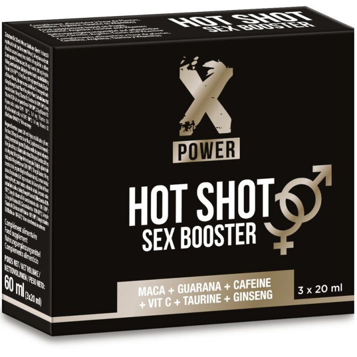 X POWER - HOT SHOT SEX BOOSTER AUMENTA LIBIDO 3 X 20 ML
