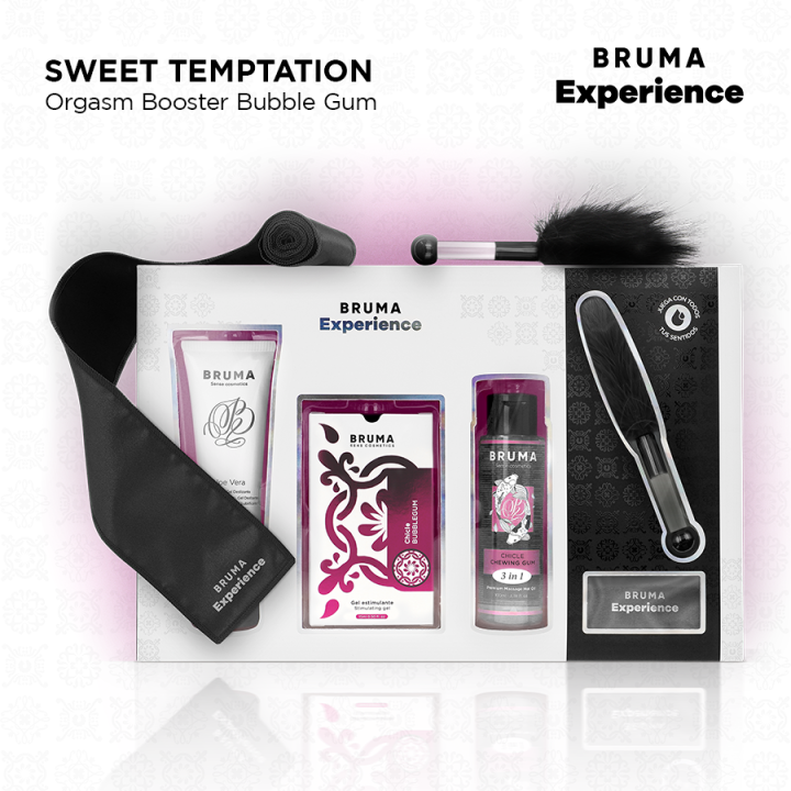 BRUMA XPERIENCE - KIT DE CHICLETE TENTAÇÃO COM POTENCIALIZADOR DE ORGASMO