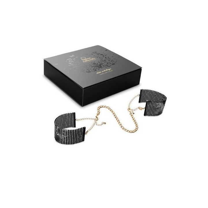 BIJOUX - DÉSIR MÉTALLIQUE ALGEMAS DE MALHA DE METAL PRETO