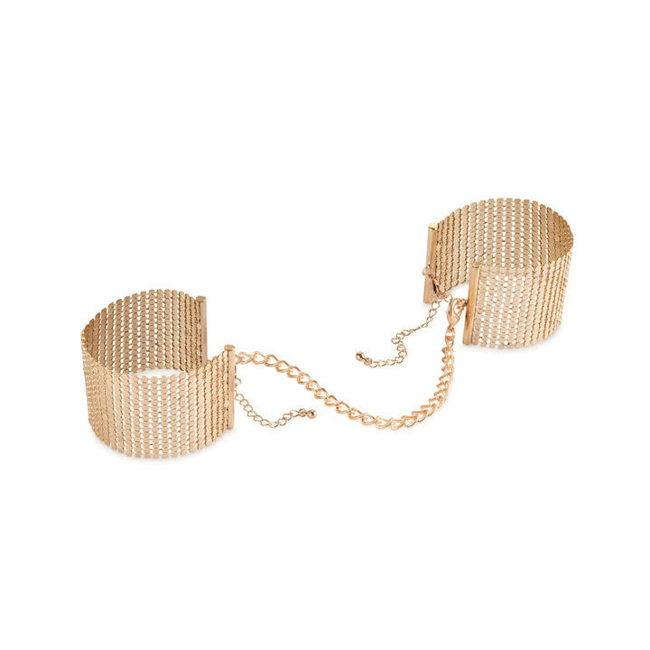 BIJOUX - DÉSIR MÉTALLIQUE ALGEMAS DE MALHA DE METAL DOURADO
