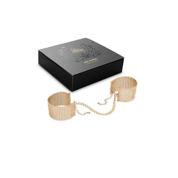 BIJOUX - DÉSIR MÉTALLIQUE ALGEMAS DE MALHA DE METAL DOURADO