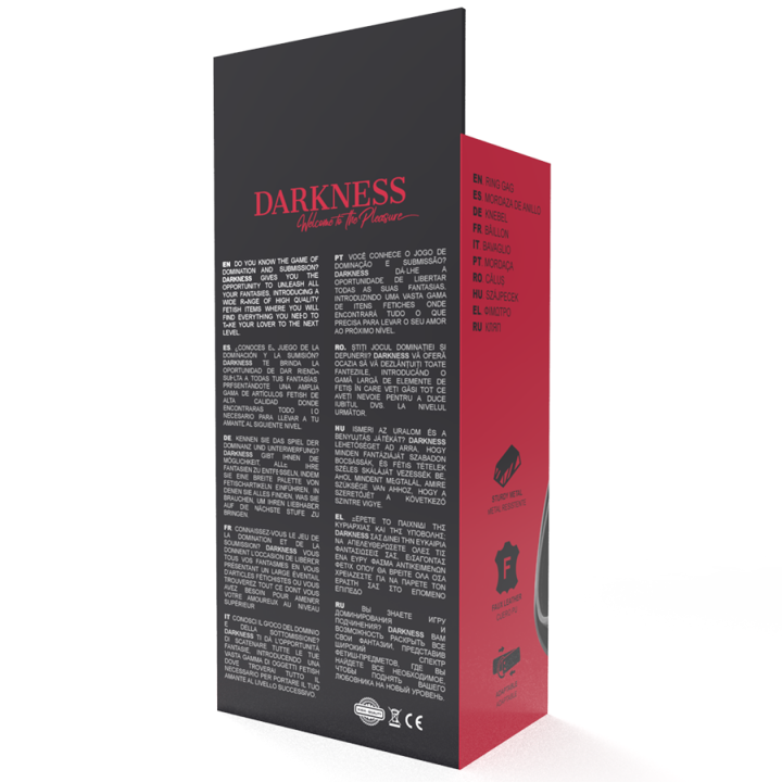 DARKNESS - GAG COM ANEL DIÂMETRO 3.6 CM