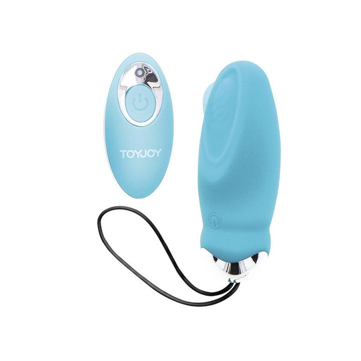 TOYJOY - FELICIDADE. EU ESTOU TÃO EXCITADO VIBRADOR COM CONTROLE REMOTO AZUL