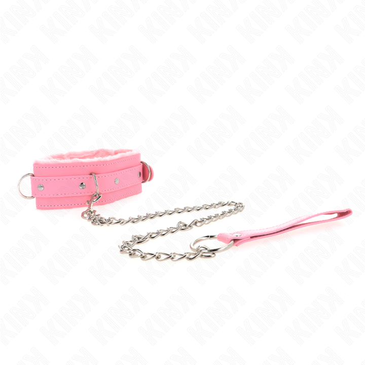 KINK - COLAR COM TRELA 65 CM COM RESTRIÇÕES ROSA 36-42 CM X 5.5 CM