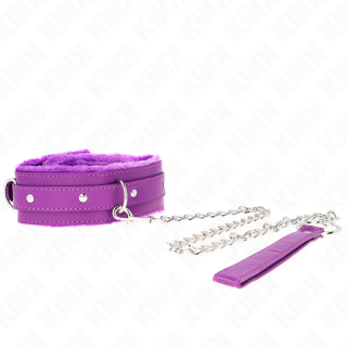 KINK - COLAR COM TRELA 65 CM COM RESTRIÇÕES ROXO 36-42 CM X 5.5 CM