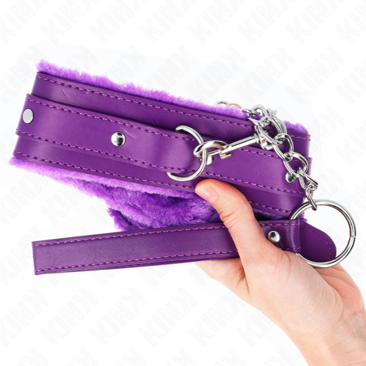 KINK - COLAR COM TRELA 65 CM COM RESTRIÇÕES ROXO 36-42 CM X 5.5 CM