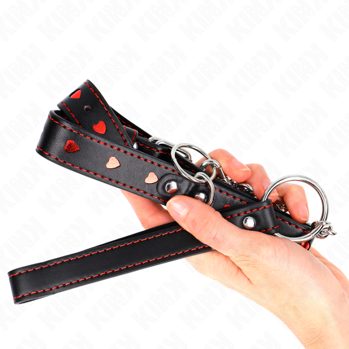 KINK - COLAR COM ALÇA 65 CM DETALHES CORAÇÃO 52.5 X 2.5 CM