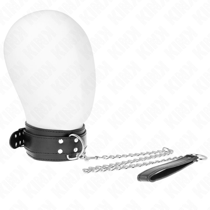 KINK - COLAR COM ALÇA 65 CM FIVELAS PRATA AJUSTÁVEIS 33-46 CM X 5.5 CM