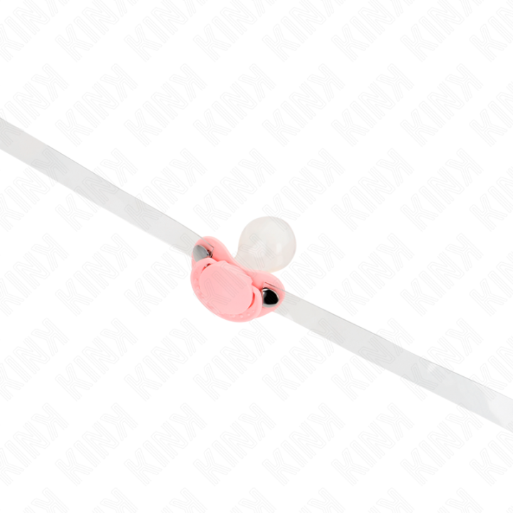 KINK - MORDAÇA EM FORMA DE CHUPETA ROSA 5.5 x 4 CM AJUSTÁVEL 43-60 CM