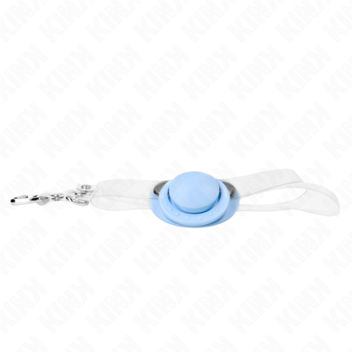KINK - MORDAÇA EM FORMA DE CHUPETA AZUL CLARO 5.5 x 4 CM AJUSTÁVEL 43-60 CM
