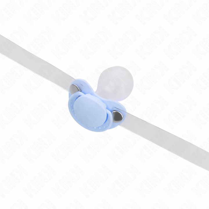 KINK - MORDAÇA EM FORMA DE CHUPETA AZUL CLARO 5.5 x 4 CM AJUSTÁVEL 43-60 CM