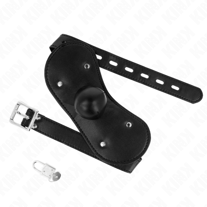 KINK - MÁSCARA BOCA BALL GAG COM FECHADURA AJUSTÁVEL 42-60 CM