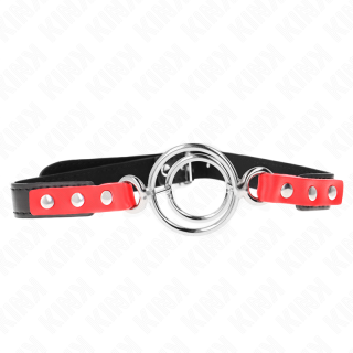 KINK - GAG COM MÚLTIPLOS O-RINGS 4 / 4.8 CM VERMELHO 38 X 56 CM