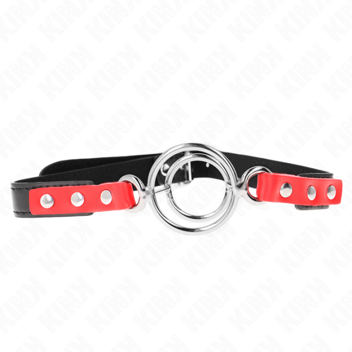 KINK - GAG COM MÚLTIPLOS O-RINGS 4 / 4.8 CM VERMELHO 38 X 56 CM