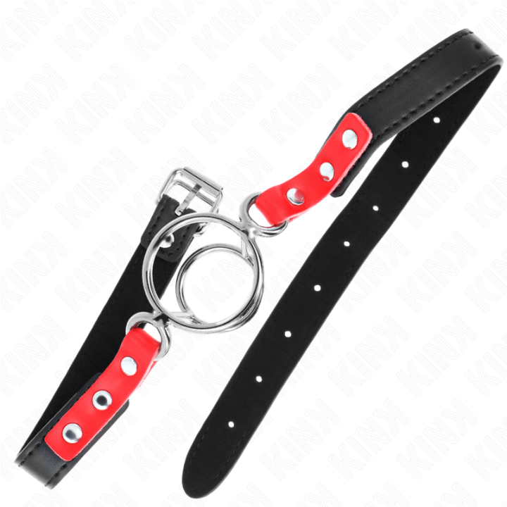 KINK - GAG COM MÚLTIPLOS O-RINGS 4 / 4.8 CM VERMELHO 38 X 56 CM