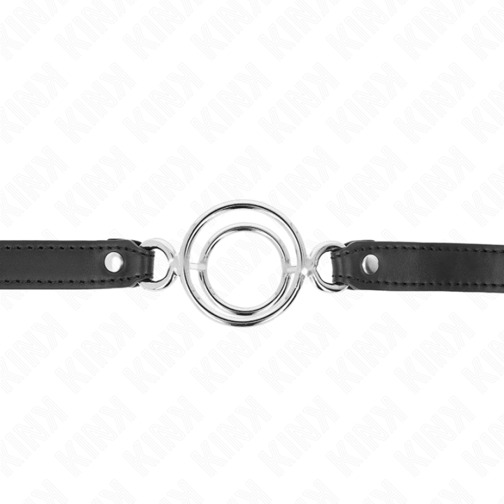 KINK - GAG COM MÚLTIPLOS O-RINGS 5 CM PRETO 63 X 2.5 CM