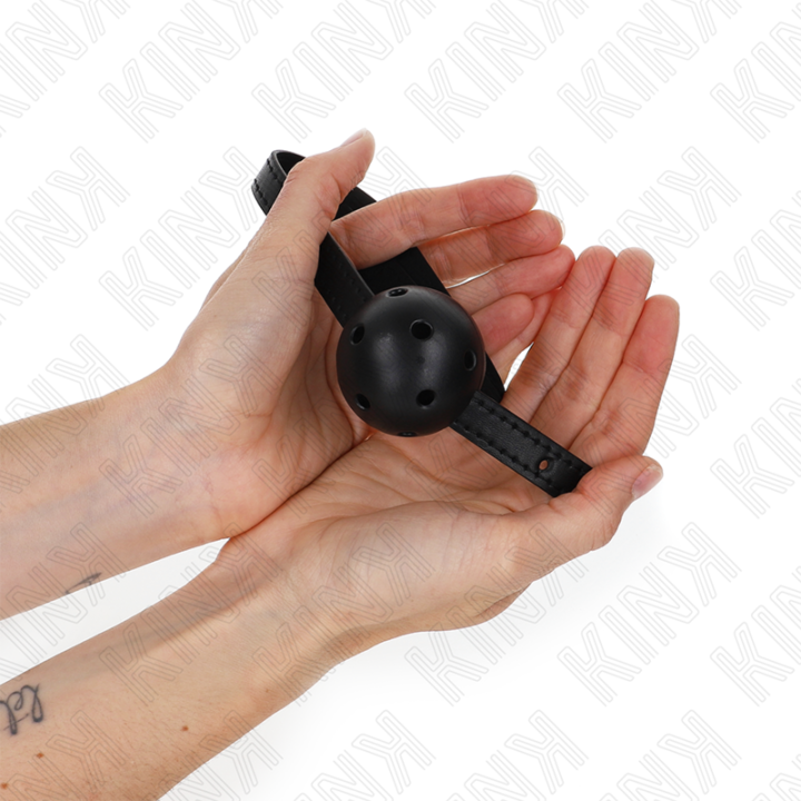 KINK - BOLA RESPIRÁVEL PRETA SIMPLICITY 4.5 CM MORDAÇA 62 x 1.5 CM