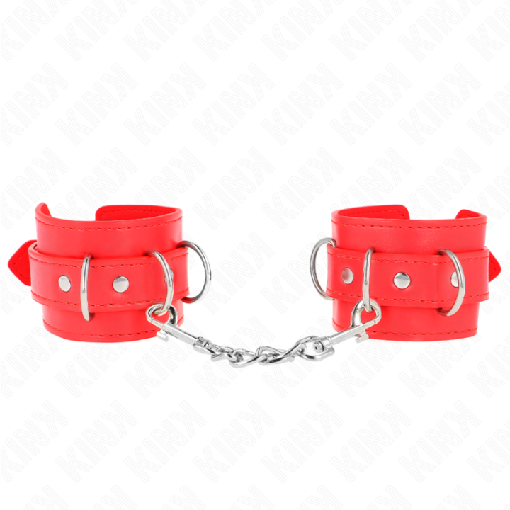 KINK - 3 RETENÇÕES DE PULSO D-RING AJUSTÁVEIS VERMELHO 17.5-25 CM X 6 CM