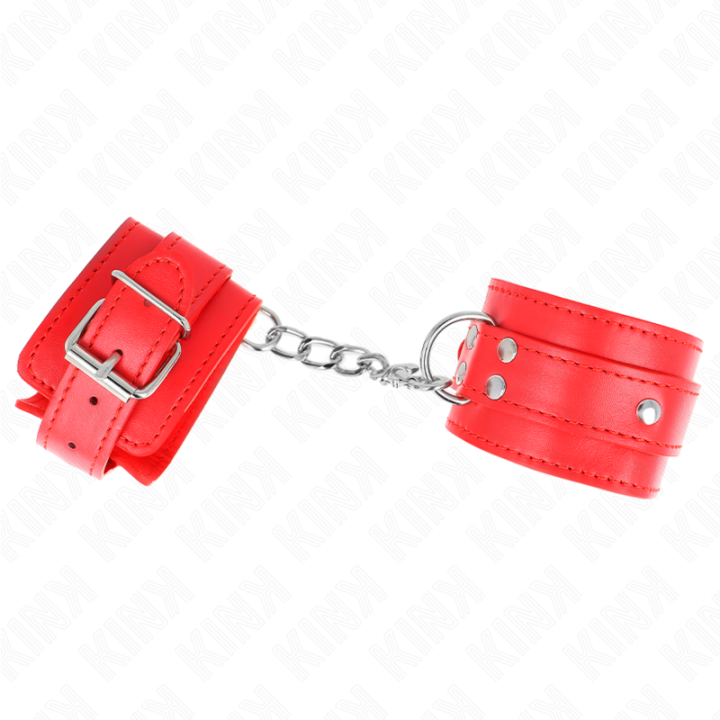 KINK - 3 RETENÇÕES DE PULSO D-RING AJUSTÁVEIS VERMELHO 17.5-25 CM X 6 CM