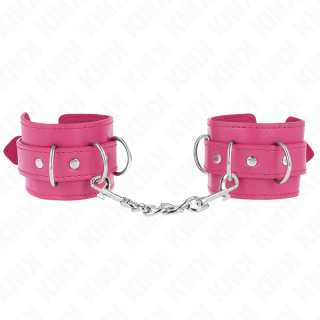 KINK - 3 RETENÇÕES DE PULSO D-RING AJUSTÁVEIS ROSA 17.5-25 CM X 6 CM