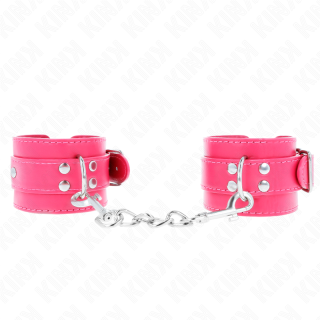 KINK - PUNHOS RASPBERRY ROSE COM FORRO RASPBERRY ROSE AJUSTÁVEL 20-28 CM X 5.5 CM