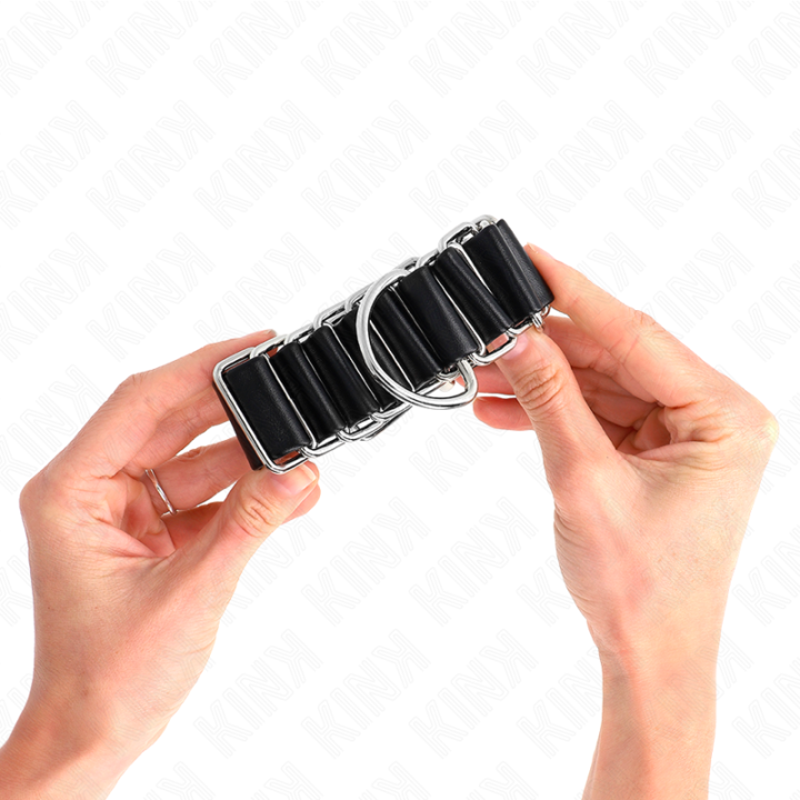 KINK - RETENÇÕES DE PULSO FINAS DOBRADIÇADAS PRETAS AJUSTRÁVEIS 16-22 CM X 3.5 CM