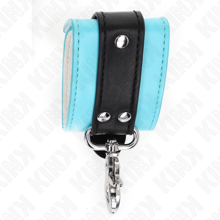 KINK - RETENÇÕES DE PULSO FECHÁVEIS PREMIUM PRETO / AZUL AJUSTÁVEIS 21-28 CM X 5.5 CM