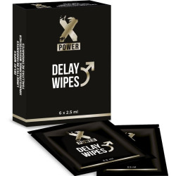X POWER - DELAY WIPES 6 UNIDADES