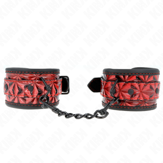 KINK - PULSO PADRÃO DIAMANTE VERMELHO ESCURO AJUSTÁVEL 17-26 CM X 5.5 CM